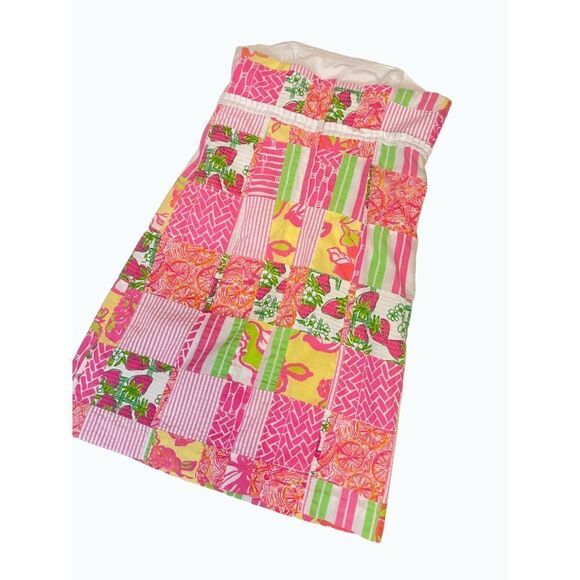 Lilly Pulitzer Bowen Patch Strapless Dress 4 Dress - Picture 3 of 6